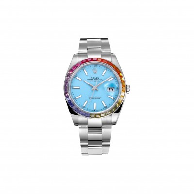 ROLEX DATEJUST RAINBOW DIAMOND BEZEL 41MM WATCH 3235