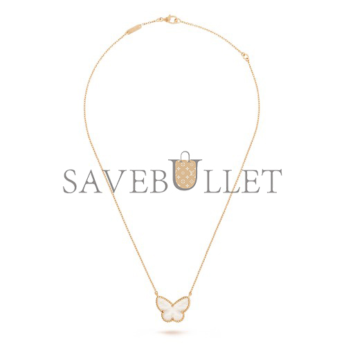 VAN CLEEF ARPELS LUCKY ALHAMBRA BUTTERFLY PENDANT - YELLOW GOLD, MOTHER-OF-PEARL VCARD99500 VAN CLEEF ARPELS LUCKY ALHAMBRA BUTTERFLY PENDANT - YELLOW GOLD, MOTHER-OF-PEARL VCARD99500