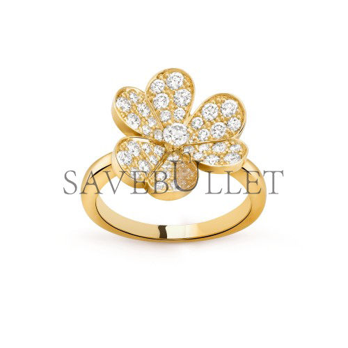 VAN CLEEF ARPELS FRIVOLE RING, 1 FLOWER, SMALL MODEL - YELLOW GOLD, DIAMOND VCARP2V000 VAN CLEEF ARPELS FRIVOLE RING, 1 FLOWER, SMALL MODEL - YELLOW GOLD, DIAMOND VCARP2V000