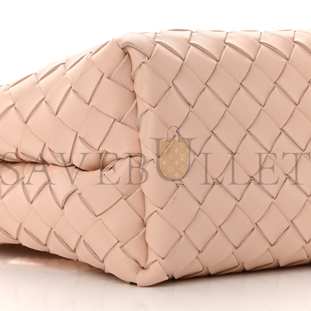 BOTTEGA VENETA NAPPA INTRECCIATO SMALL ANDIAMO SHOULDER BAG NUDE (25*20*10cm) BOTTEGA VENETA NAPPA INTRECCIATO SMALL ANDIAMO SHOULDER BAG NUDE (25*20*10cm)