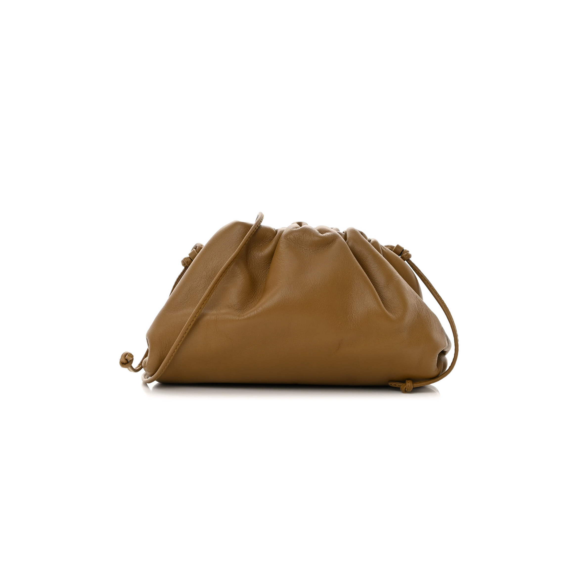 BOTTEGA VENETA BUTTER CALFSKIN THE MINI POUCH CAMMELLO (22*14*5cm) BOTTEGA VENETA BUTTER CALFSKIN THE MINI POUCH CAMMELLO (22*14*5cm)