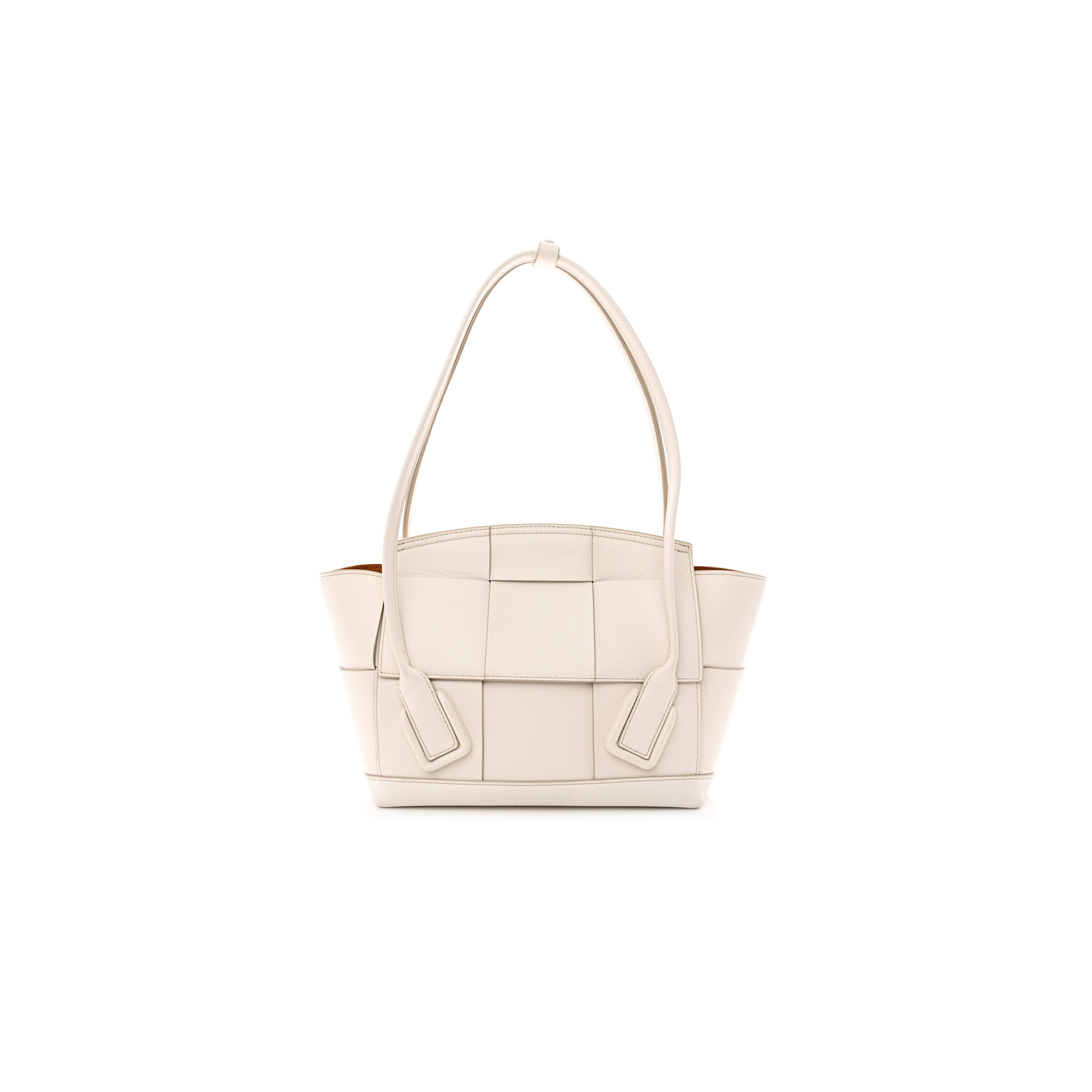 BOTTEGA VENETA FRENCH CALFSKIN MAXI INTRECCIATO SMALL ARCO BIANCO (33*20*9cm) BOTTEGA VENETA FRENCH CALFSKIN MAXI INTRECCIATO SMALL ARCO BIANCO (33*20*9cm)