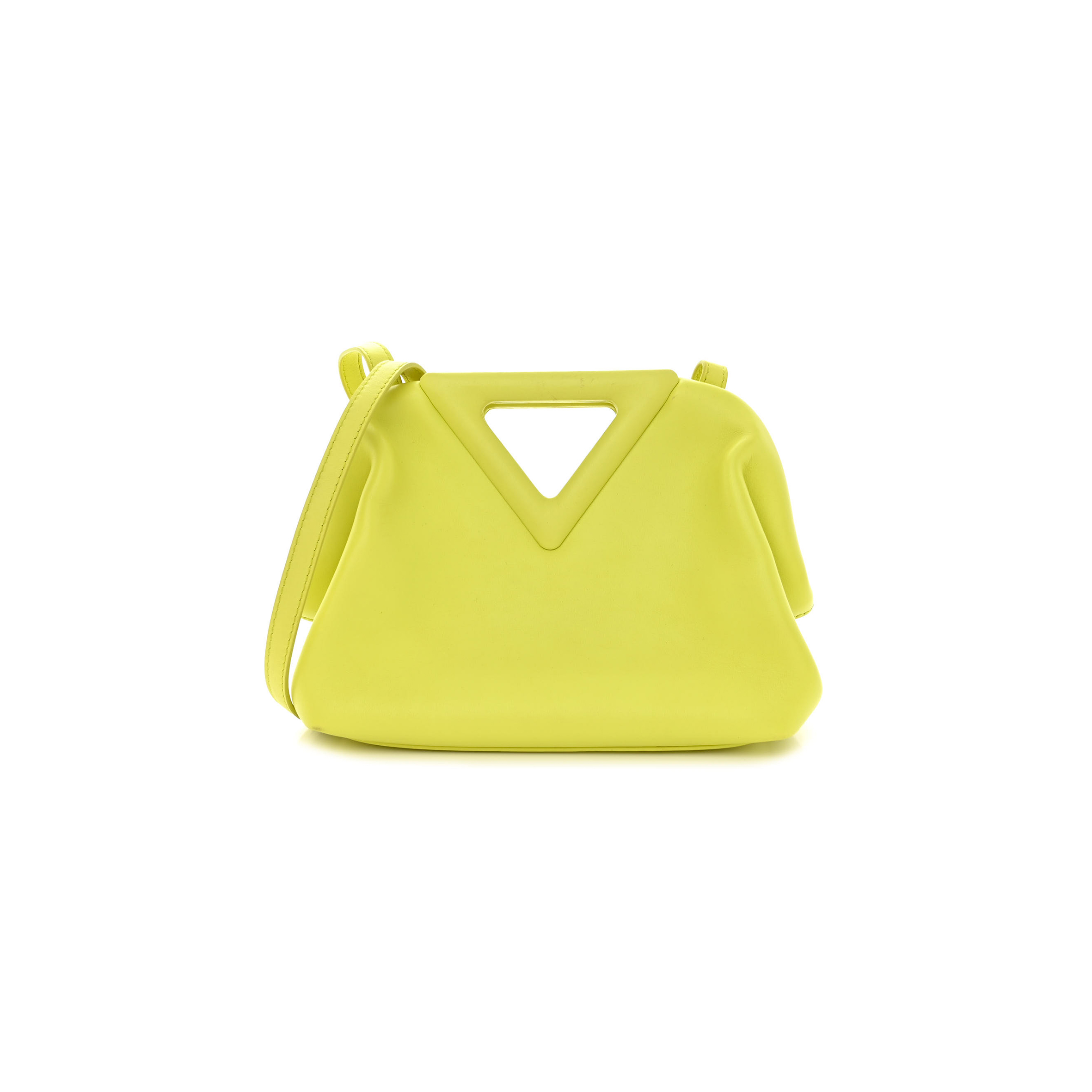 BOTTEGA VENETA CALFSKIN SMALL THE POINT TRIANGLE BAG SEAGRASS (20*18*8cm) BOTTEGA VENETA CALFSKIN SMALL THE POINT TRIANGLE BAG SEAGRASS (20*18*8cm)