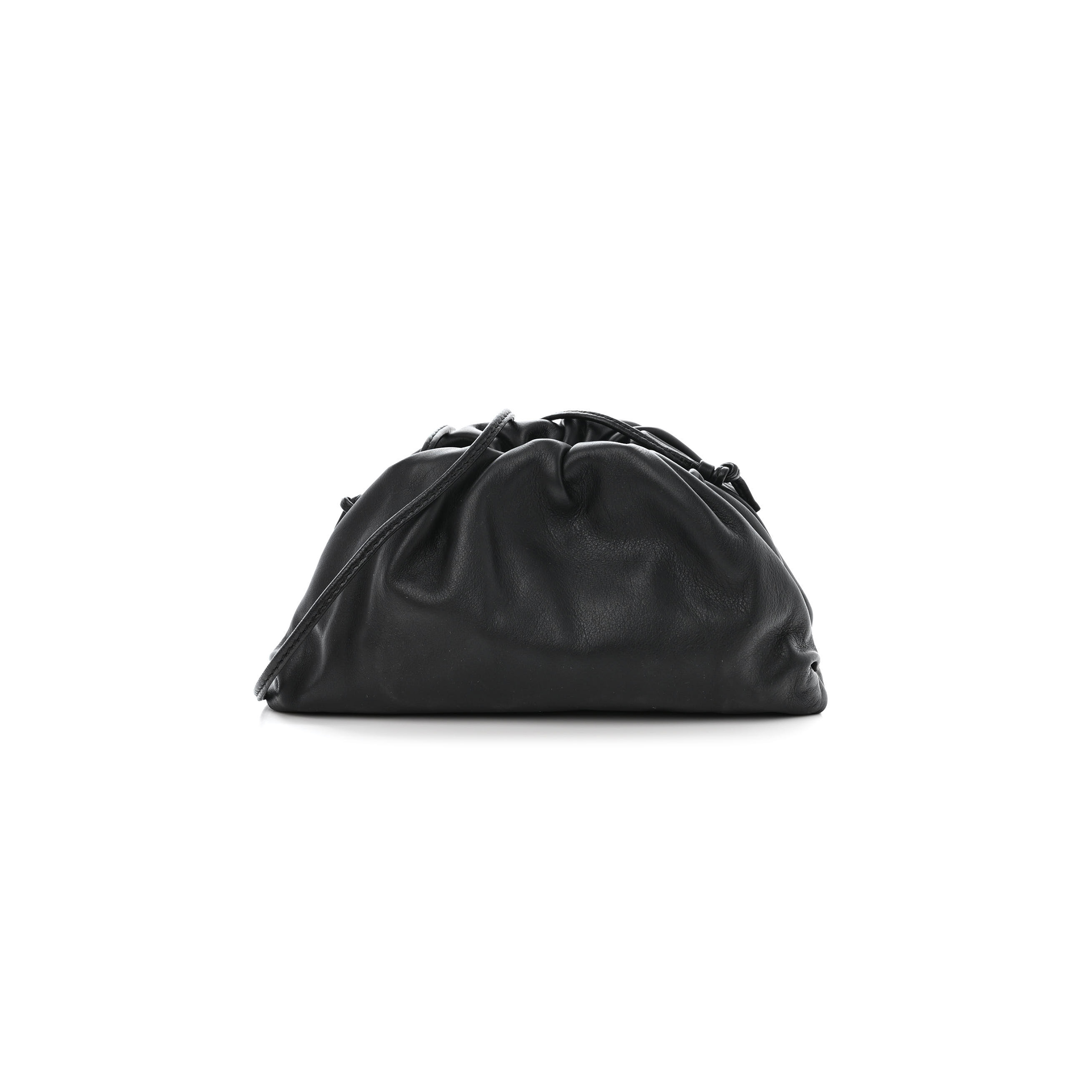 BOTTEGA VENETA BUTTER CALFSKIN THE MINI POUCH BLACK (22*12*5cm) BOTTEGA VENETA BUTTER CALFSKIN THE MINI POUCH BLACK (22*12*5cm)
