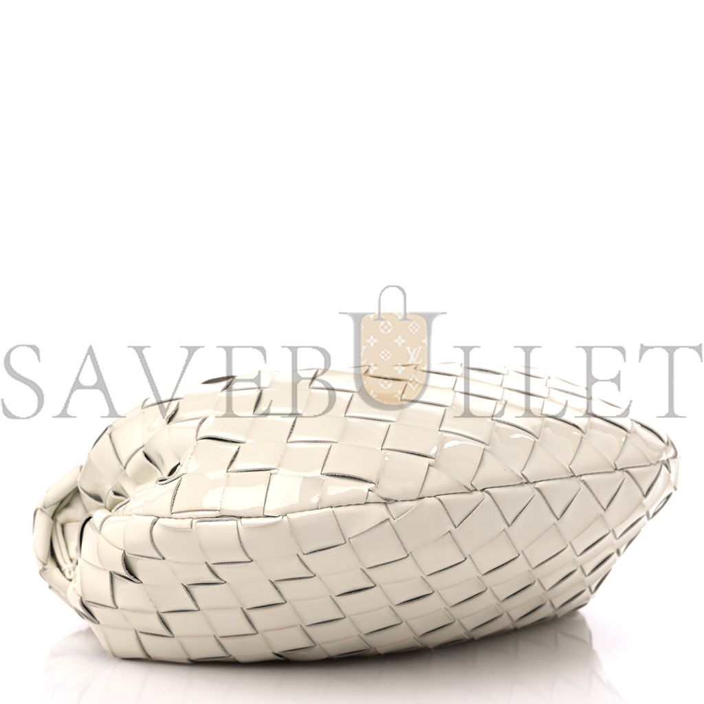 BOTTEGA VENETA PATENT NAPPA INTRECCIATO MINI JODIE WHITE (24*12*8cm) BOTTEGA VENETA PATENT NAPPA INTRECCIATO MINI JODIE WHITE (24*12*8cm)