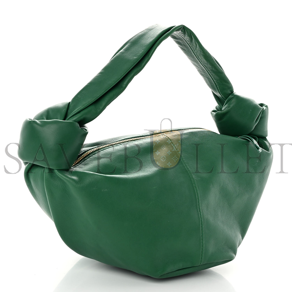 BOTTEGA VENETA NAPPA MINI DOUBLE KNOT BAG RACING GREEN (28*15*14cm) BOTTEGA VENETA NAPPA MINI DOUBLE KNOT BAG RACING GREEN (28*15*14cm)