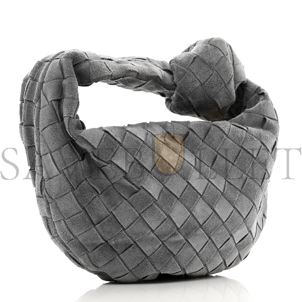 BOTTEGA VENETA SUEDE INTRECCIATO MINI JODIE THUNDER (24*14*8cm) BOTTEGA VENETA SUEDE INTRECCIATO MINI JODIE THUNDER (24*14*8cm)