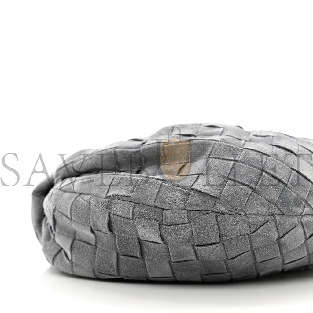 BOTTEGA VENETA SUEDE INTRECCIATO MINI JODIE THUNDER (24*14*8cm) BOTTEGA VENETA SUEDE INTRECCIATO MINI JODIE THUNDER (24*14*8cm)