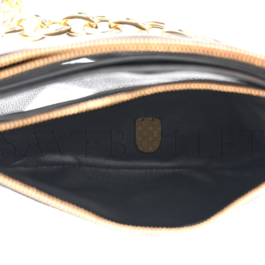 BOTTEGA VENETA GRAINED CALFSKIN SAINT GERMAIN CHAIN CROSSBODY POUCH BLACK (23*13*3cm) BOTTEGA VENETA GRAINED CALFSKIN SAINT GERMAIN CHAIN CROSSBODY POUCH BLACK (23*13*3cm)