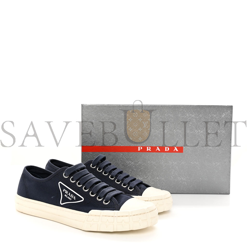 PRADA CANVAS TRIANGLE LOGO WHEEL 35MM SNEAKERS 42 NAVY PRADA CANVAS TRIANGLE LOGO WHEEL 35MM SNEAKERS 42 NAVY