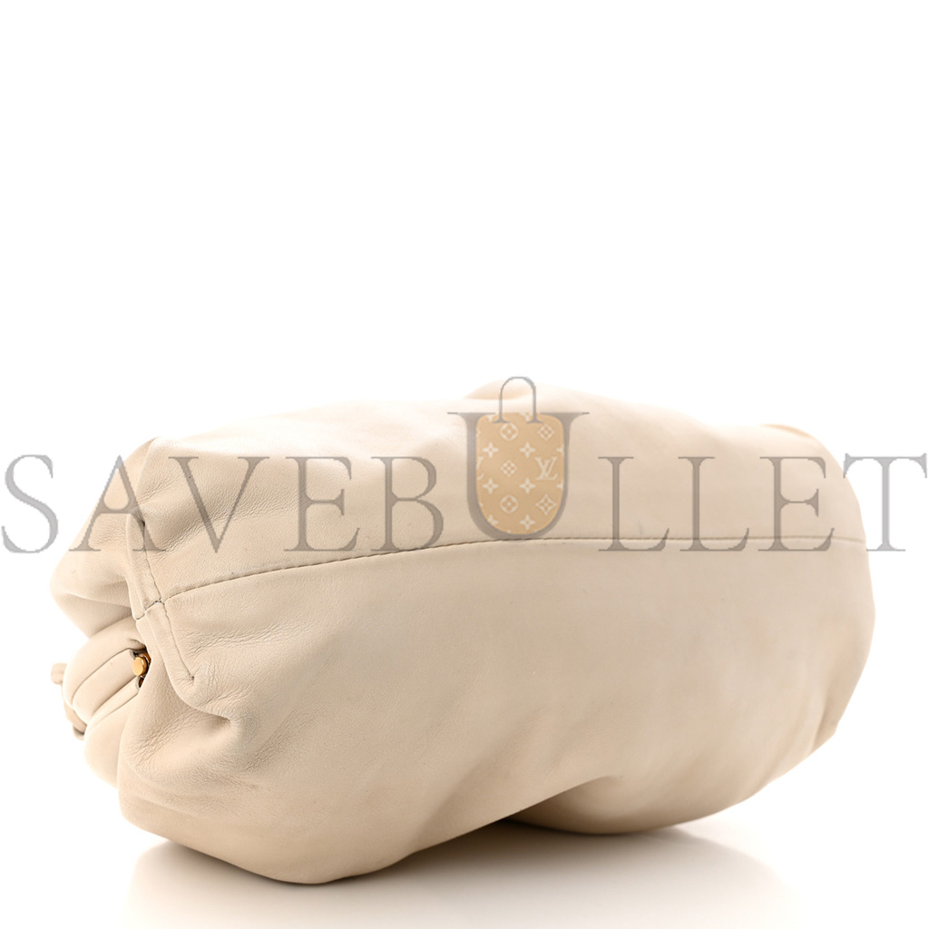 BOTTEGA VENETA BUTTER CALFSKIN THE MINI POUCH MIST (22*11*9cm) BOTTEGA VENETA BUTTER CALFSKIN THE MINI POUCH MIST (22*11*9cm)