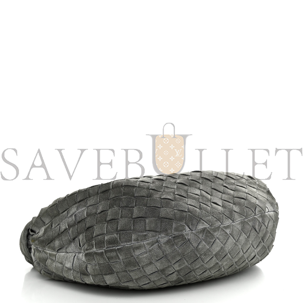 BOTTEGA VENETA SUEDE CALFSKIN INTRECCIATO TEEN JODIE HOBO THUNDER (36*22*13cm) BOTTEGA VENETA SUEDE CALFSKIN INTRECCIATO TEEN JODIE HOBO THUNDER (36*22*13cm)