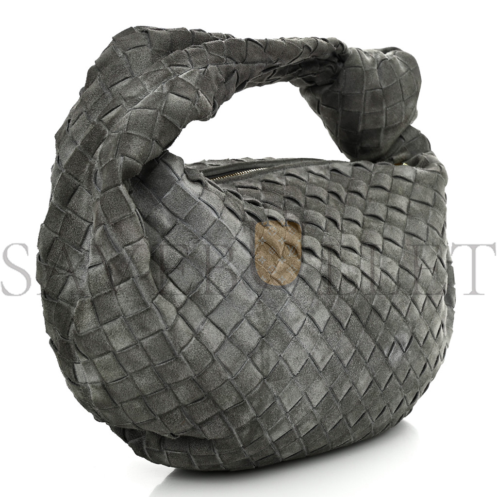 BOTTEGA VENETA SUEDE CALFSKIN INTRECCIATO TEEN JODIE HOBO THUNDER (36*22*13cm) BOTTEGA VENETA SUEDE CALFSKIN INTRECCIATO TEEN JODIE HOBO THUNDER (36*22*13cm)