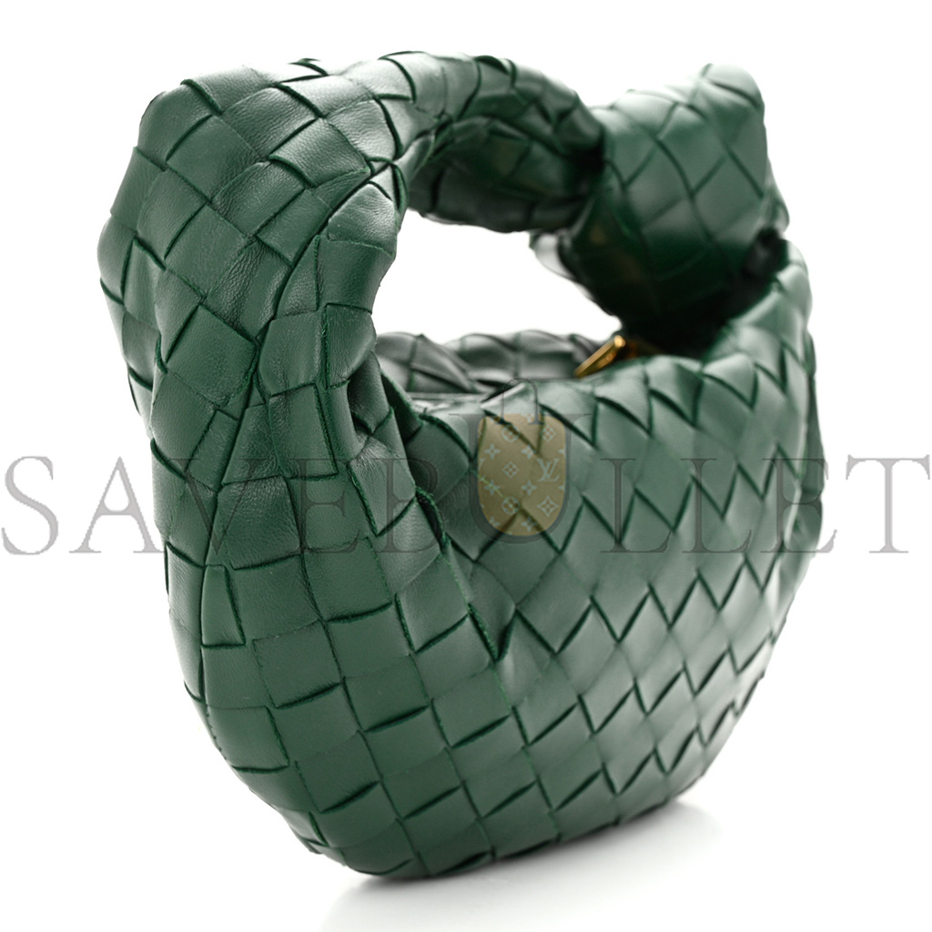 BOTTEGA VENETA NAPPA INTRECCIATO MINI JODIE RAINTREE (23*15*9cm) BOTTEGA VENETA NAPPA INTRECCIATO MINI JODIE RAINTREE (23*15*9cm)