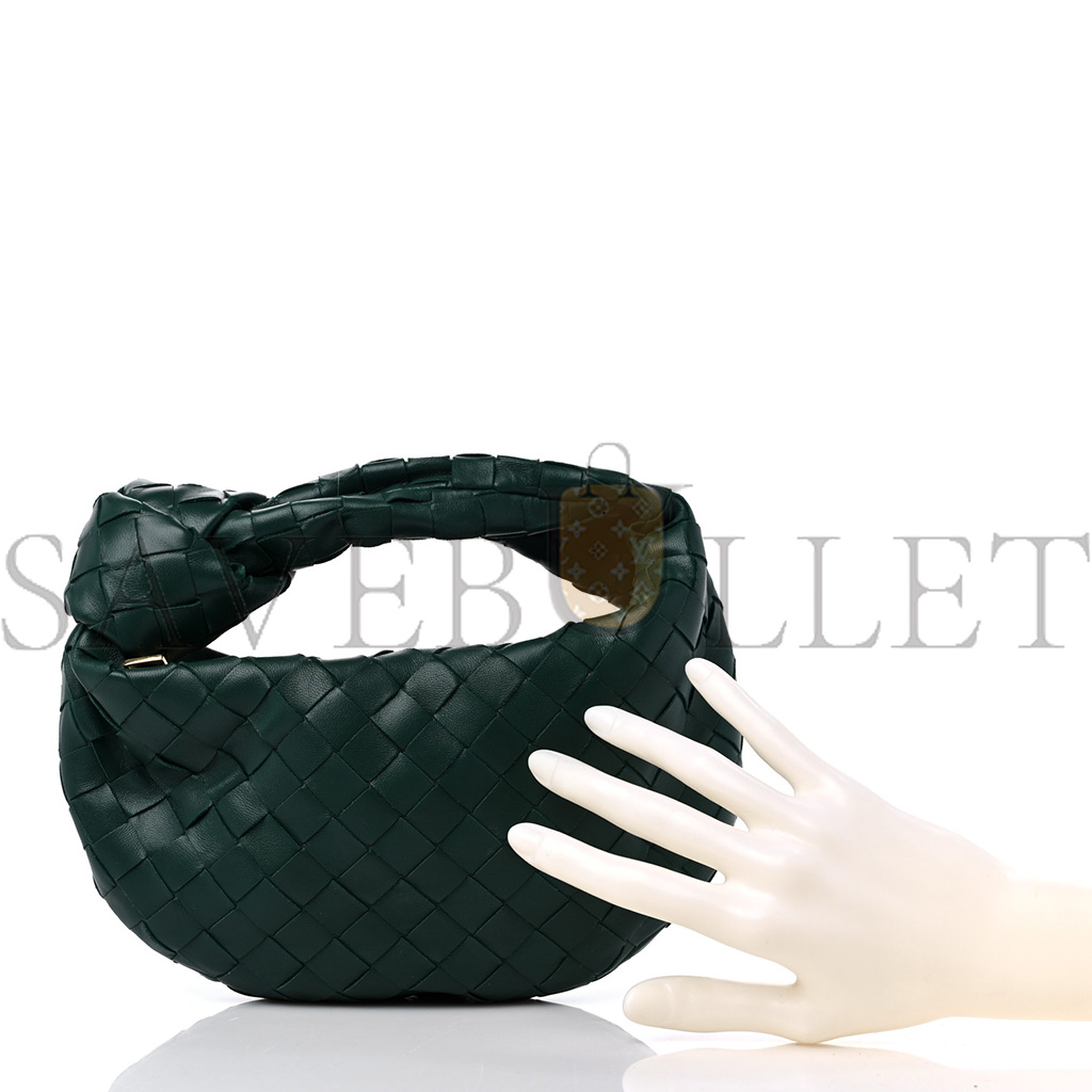 BOTTEGA VENETA NAPPA INTRECCIATO MINI JODIE RAINTREE (23*15*9cm) BOTTEGA VENETA NAPPA INTRECCIATO MINI JODIE RAINTREE (23*15*9cm)
