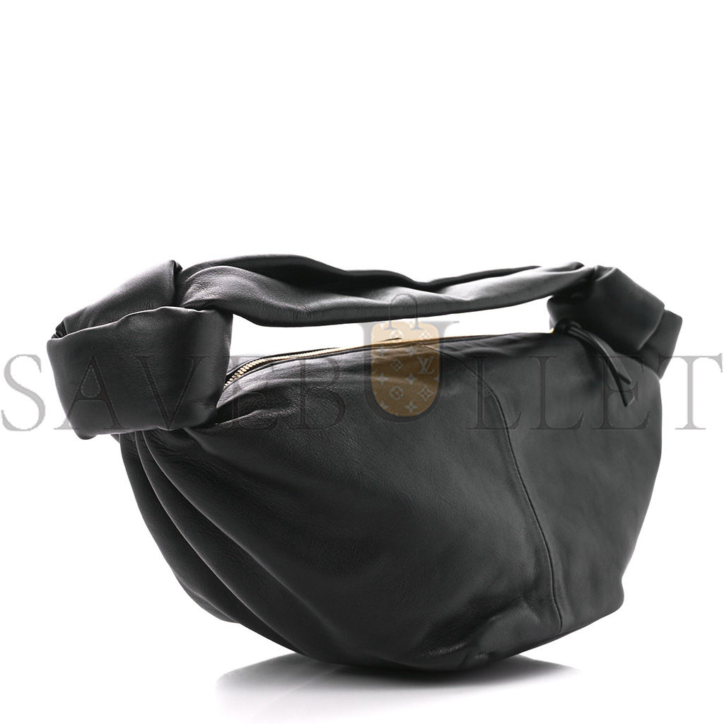 BOTTEGA VENETA NAPPA MINI DOUBLE KNOT BAG BLACK (25*16*13cm) BOTTEGA VENETA NAPPA MINI DOUBLE KNOT BAG BLACK (25*16*13cm)