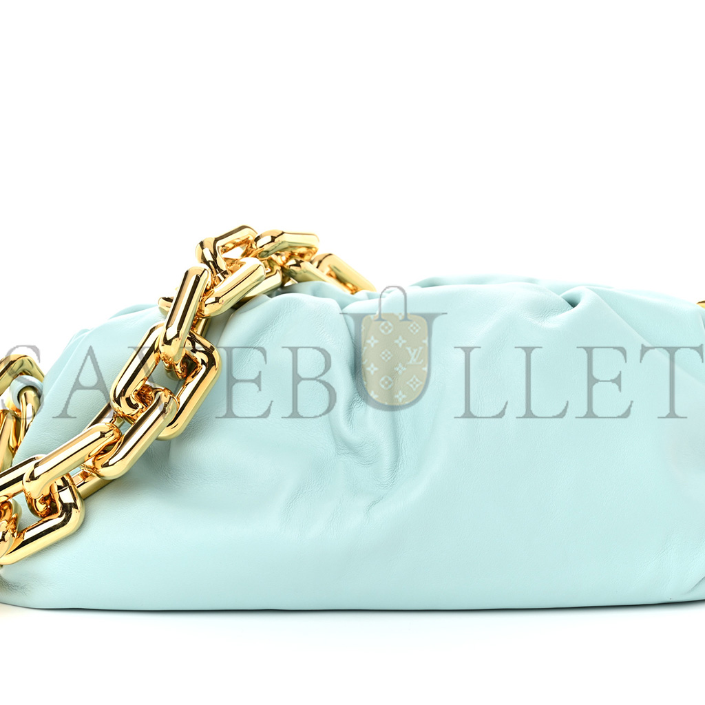 BOTTEGA VENETA CALFSKIN THE POUCH CHAIN SPEARMINT (30*15*10cm) BOTTEGA VENETA CALFSKIN THE POUCH CHAIN SPEARMINT (30*15*10cm)