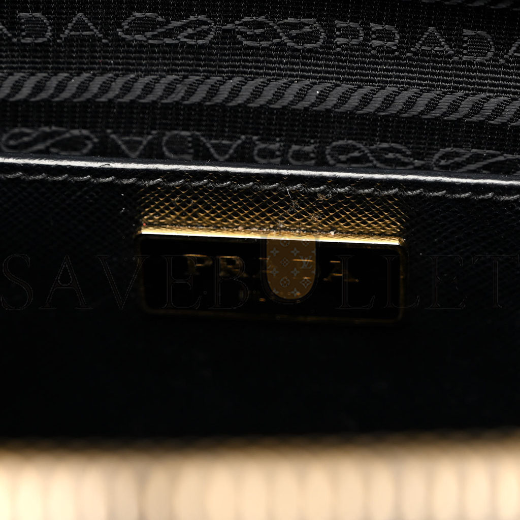 PRADA SAFFIANO MEDIUM GALLERIA DOUBLE ZIP TOTE BLACK (30*23*15cm) PRADA SAFFIANO MEDIUM GALLERIA DOUBLE ZIP TOTE BLACK (30*23*15cm)