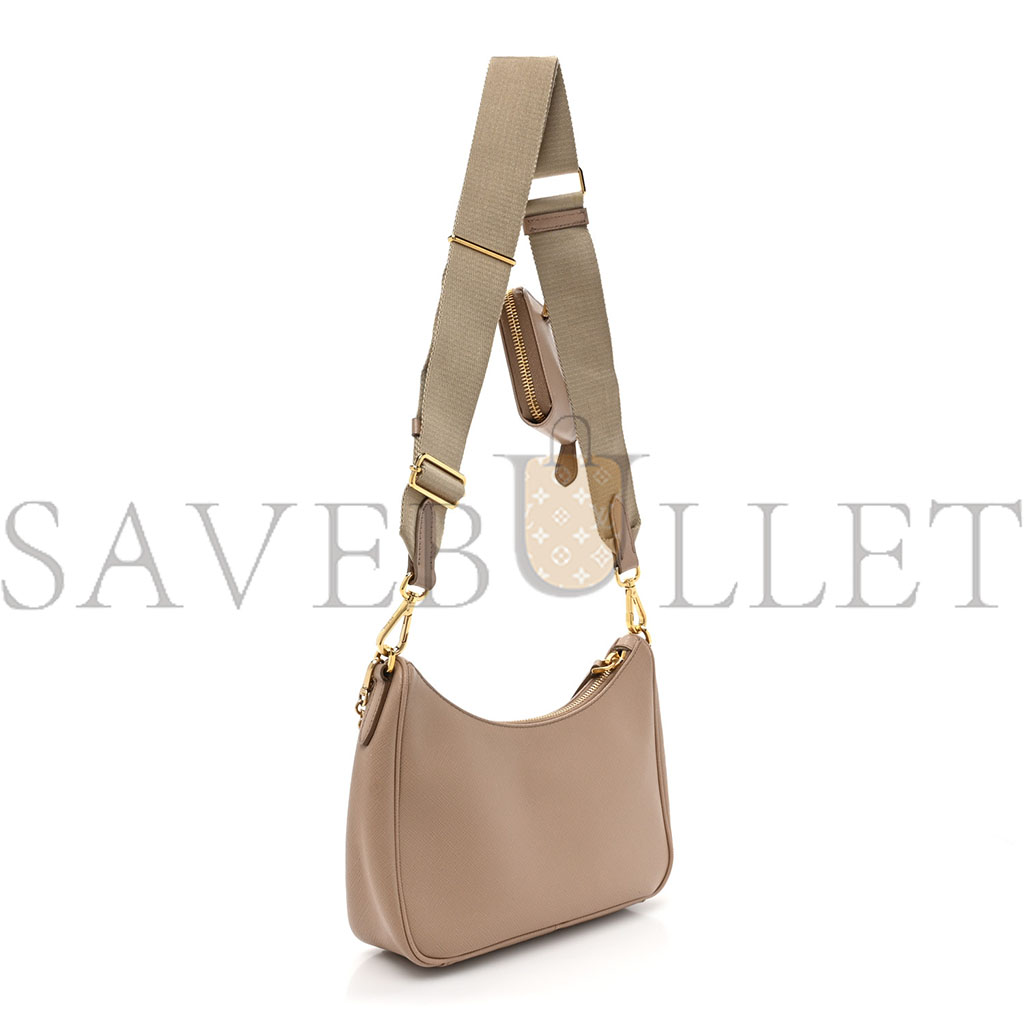 PRADA SAFFIANO RE-EDITION 2005 SHOULDER BAG CAMMEO BEIGE (22*12*6cm) PRADA SAFFIANO RE-EDITION 2005 SHOULDER BAG CAMMEO BEIGE (22*12*6cm)