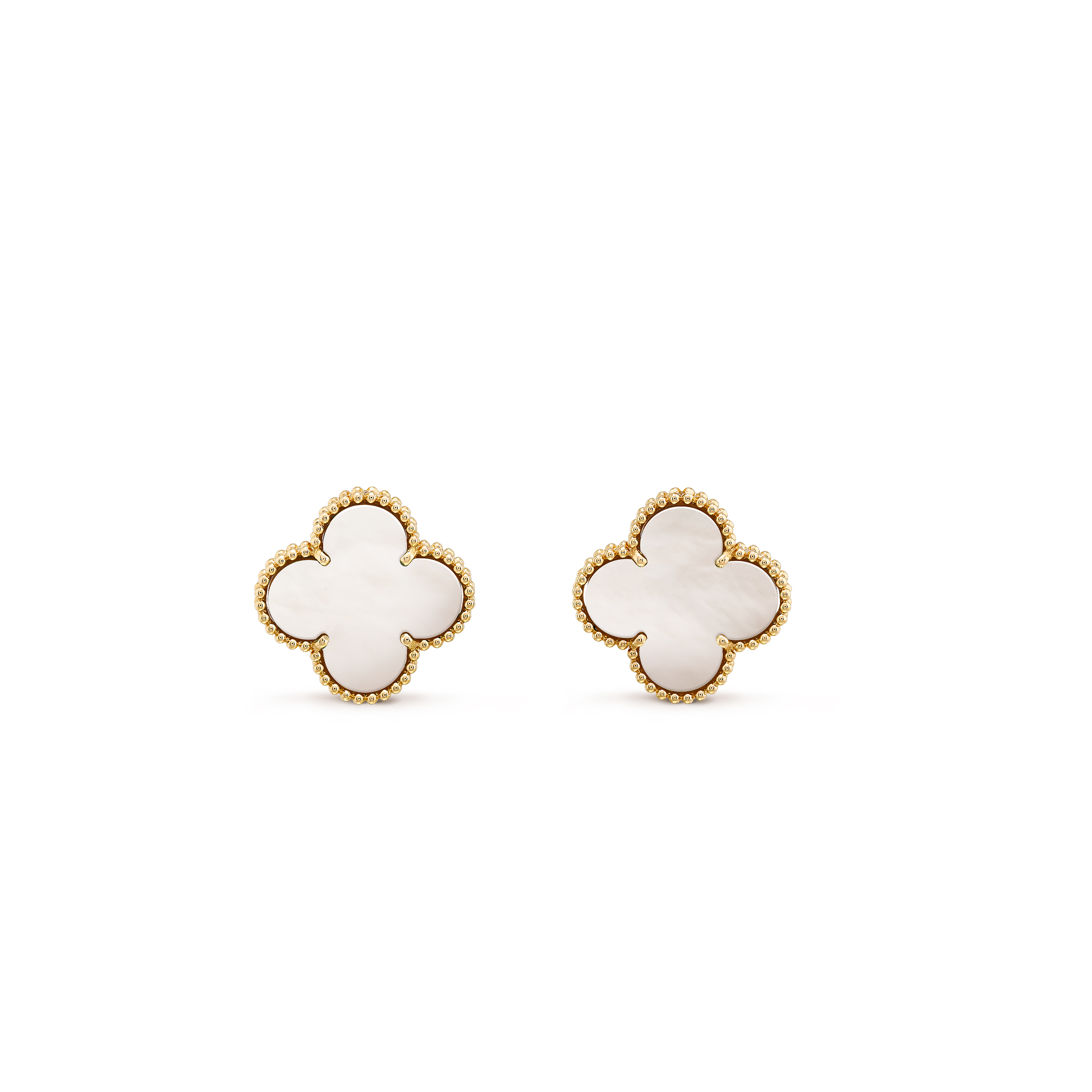 VAN CLEEF ARPELS MAGIC ALHAMBRA EARRINGS - YELLOW GOLD, MOTHER-OF-PEARL VCARA43700 VAN CLEEF ARPELS MAGIC ALHAMBRA EARRINGS - YELLOW GOLD, MOTHER-OF-PEARL VCARA43700