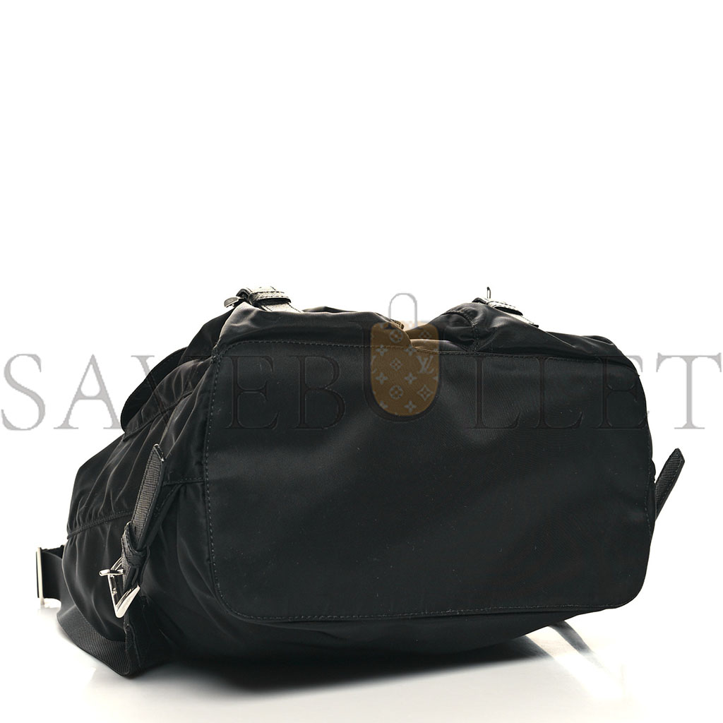 PRADA TESSUTO NYLON SAFFIANO MEDIUM BACKPACK BLACK (33*29*15cm) PRADA TESSUTO NYLON SAFFIANO MEDIUM BACKPACK BLACK (33*29*15cm)