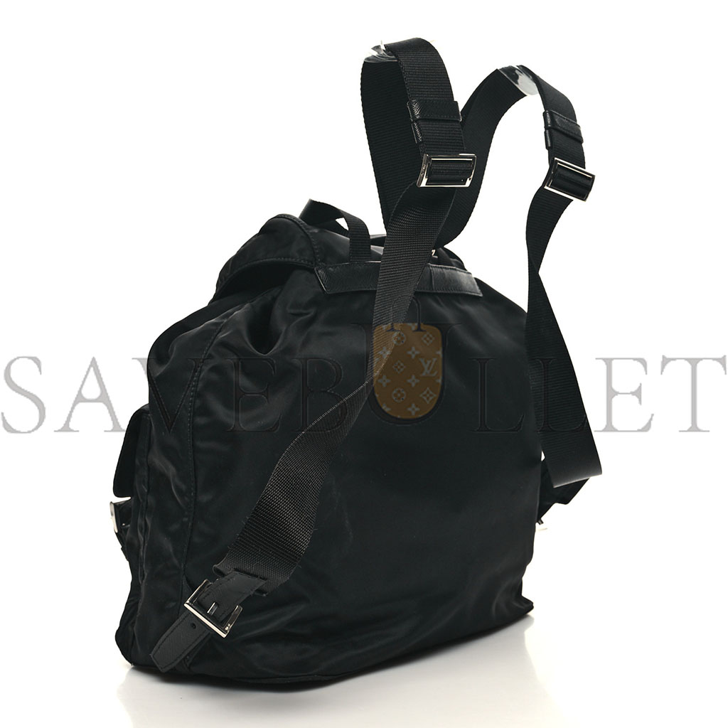 PRADA TESSUTO NYLON SAFFIANO MEDIUM BACKPACK BLACK (33*29*15cm) PRADA TESSUTO NYLON SAFFIANO MEDIUM BACKPACK BLACK (33*29*15cm)