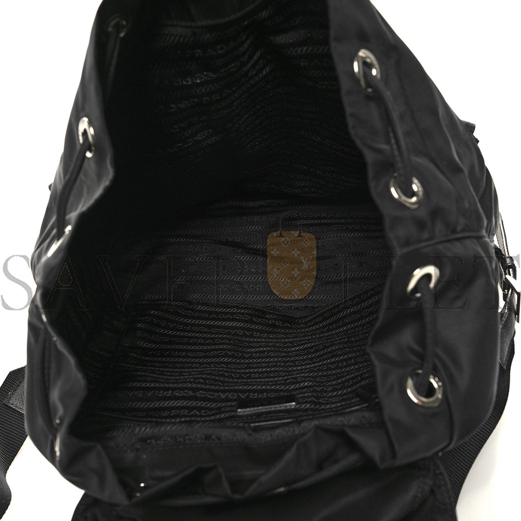 PRADA TESSUTO NYLON SAFFIANO MEDIUM BACKPACK BLACK (33*29*15cm) PRADA TESSUTO NYLON SAFFIANO MEDIUM BACKPACK BLACK (33*29*15cm)