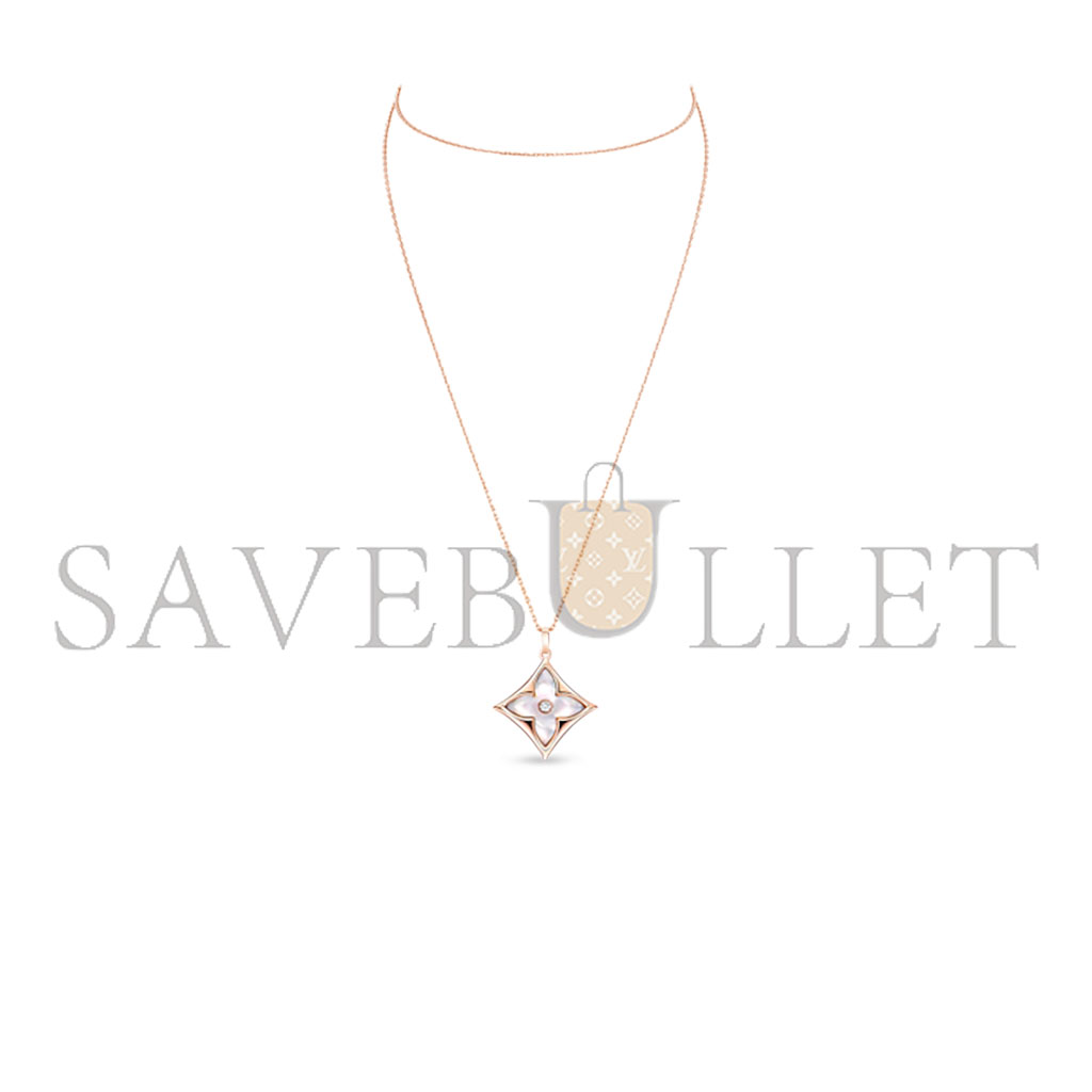 LOUIS VUITTON COLOUR BLOSSOM XL MEDALLION, PINK GOLD, WHITE MOTHER-OF-PEARL AND DIAMOND Q93896 LOUIS VUITTON COLOUR BLOSSOM XL MEDALLION, PINK GOLD, WHITE MOTHER-OF-PEARL AND DIAMOND Q93896