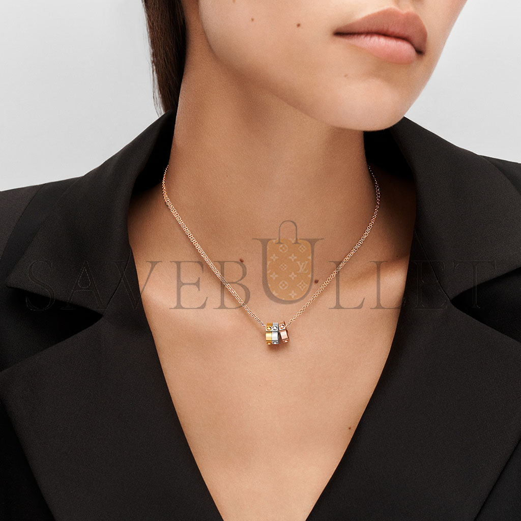 LOUIS VUITTON EMPREINTE PENDANT, 3 GOLDS Q93671 LOUIS VUITTON EMPREINTE PENDANT, 3 GOLDS Q93671