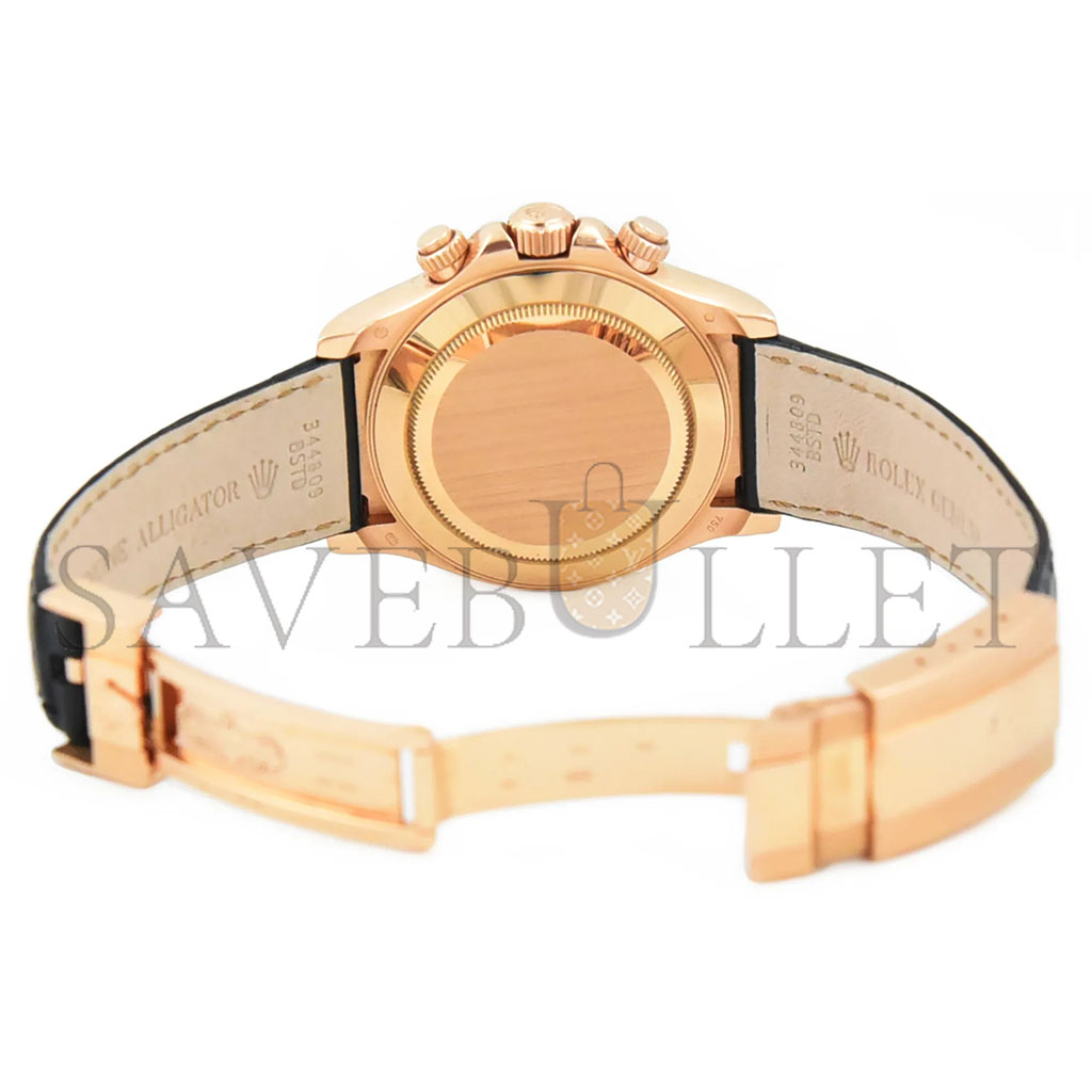 ROLEX DAYTONA ROSE GOLD 40MM IVORY CREAM DIAL WATCH 116515LN