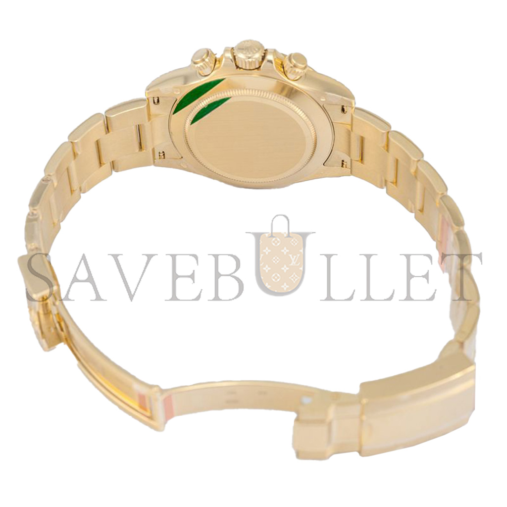 ROLEX DAYTONA GREEN DIAL YELLOW GOLD AUTOMATIC 40MM WATCH 116508