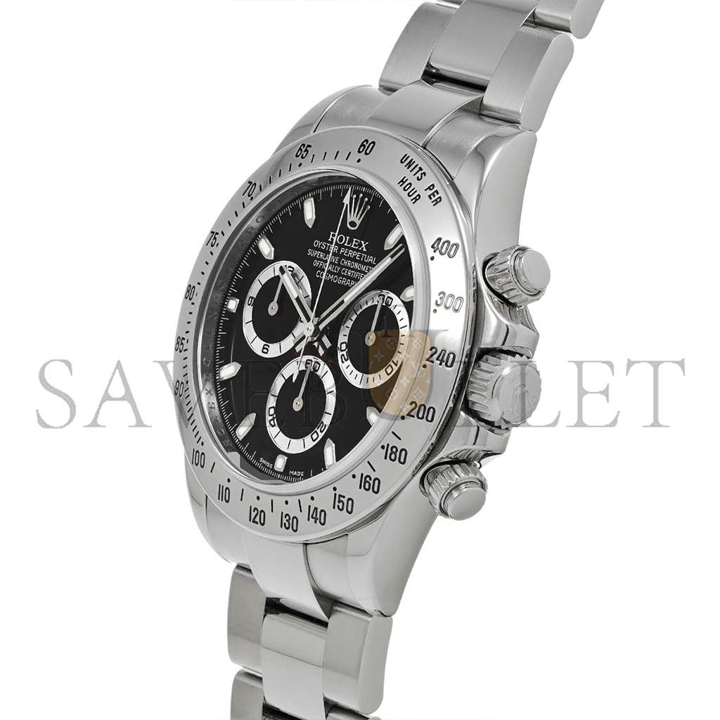 ROLEX DAYTONA BLACK DIAL 40MM WATCH 116520