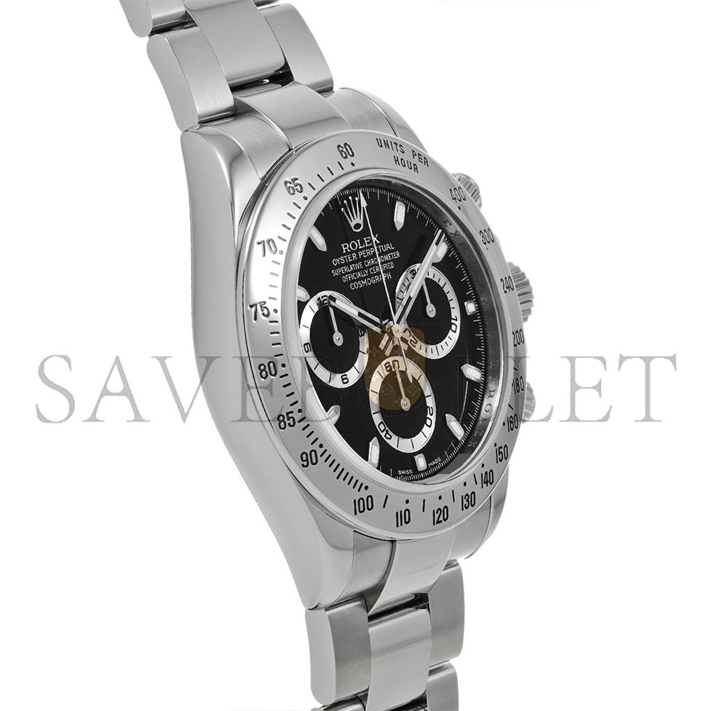 ROLEX DAYTONA BLACK DIAL 40MM WATCH 116520