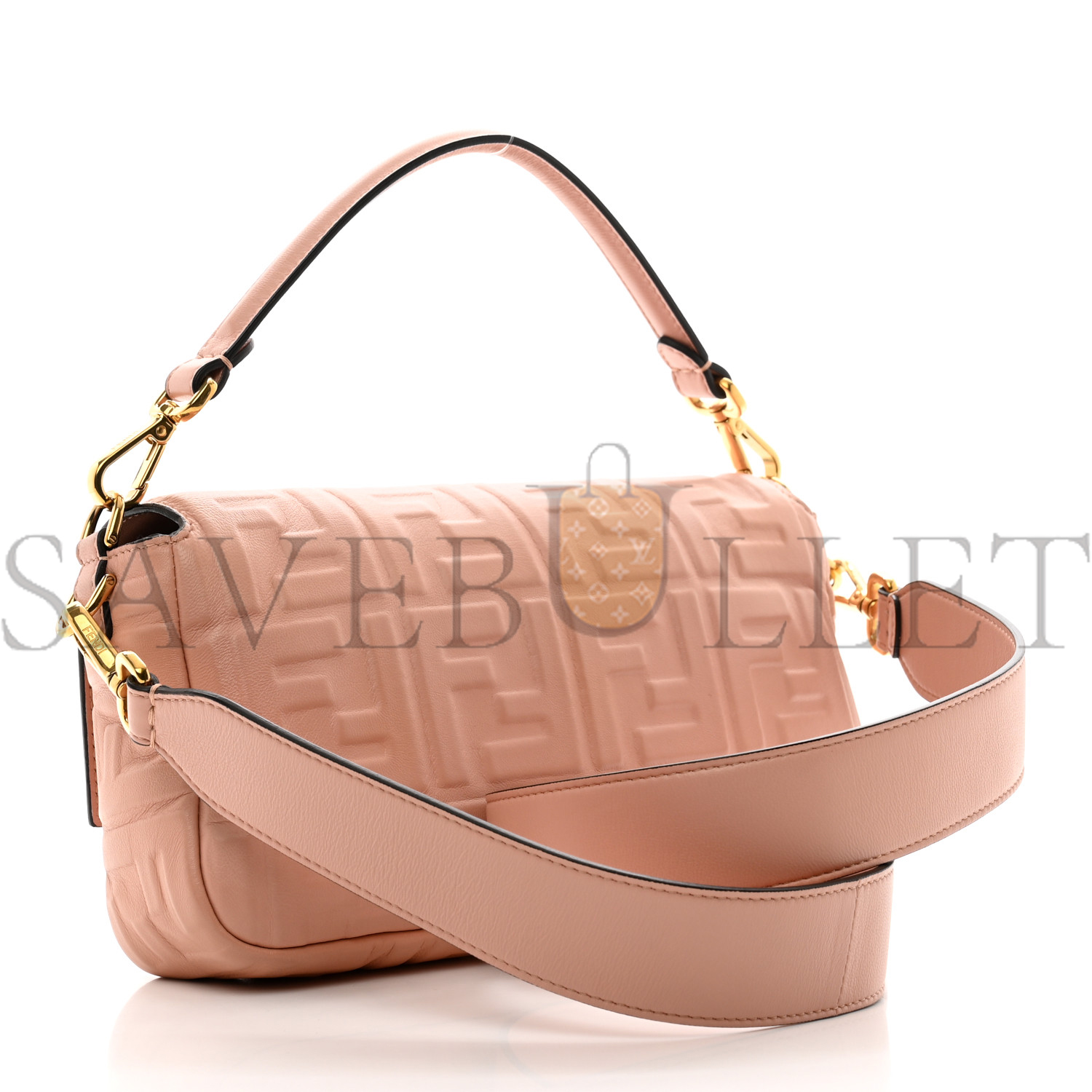 FENDI NAPPA FF 1974 EMBOSSED BAGUETTE ROSA BOURBON (27*15*6cm) FENDI NAPPA FF 1974 EMBOSSED BAGUETTE ROSA BOURBON (27*15*6cm)