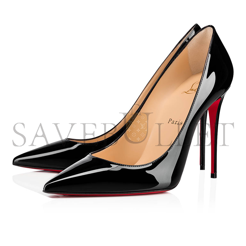 CHRISTIAN LOUBOUTIN KATE 100 MM PUMPS-PATENT CALF LEATHER-BLACK-WOMEN 3191411BK01 CHRISTIAN LOUBOUTIN KATE 100 MM PUMPS-PATENT CALF LEATHER-BLACK-WOMEN 3191411BK01