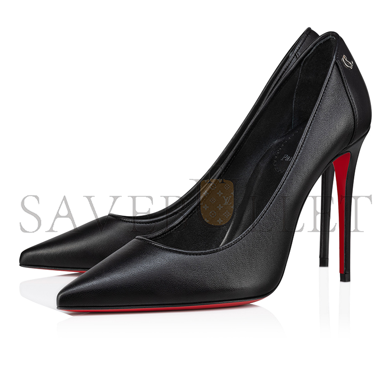 CHRISTIAN LOUBOUTIN SPORTY KATE 100 MM PUMPS-NAPPA LEATHER-BLACK-WOMEN 1250032B439 CHRISTIAN LOUBOUTIN SPORTY KATE 100 MM PUMPS-NAPPA LEATHER-BLACK-WOMEN 1250032B439