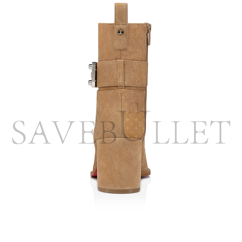 CHRISTIAN LOUBOUTIN BOOTY LOCK 70 MM LOW BOOTS-VEAU VELOURS-LIONNE-WOMEN 1250326F486 CHRISTIAN LOUBOUTIN BOOTY LOCK 70 MM LOW BOOTS-VEAU VELOURS-LIONNE-WOMEN 1250326F486