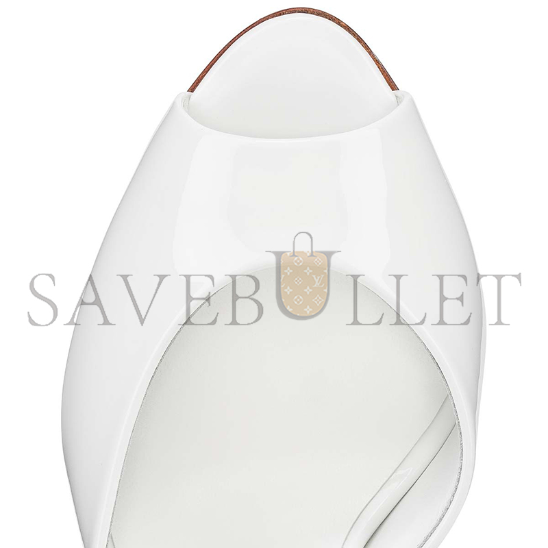 CHRISTIAN LOUBOUTIN ME DOLLY 100 MM MULES-PATENT CALF LEATHER-BIANCO-WOMEN 1221318W302 CHRISTIAN LOUBOUTIN ME DOLLY 100 MM MULES-PATENT CALF LEATHER-BIANCO-WOMEN 1221318W302