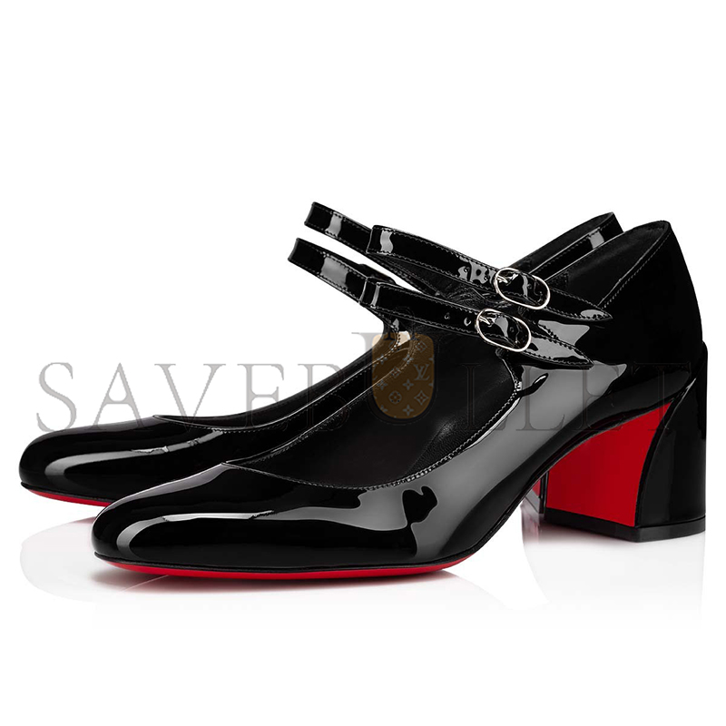 CHRISTIAN LOUBOUTIN MISS JANE 55 MM MARY JANES-PATENT CALF LEATHER-BLACK-WOMEN 1220145B439 CHRISTIAN LOUBOUTIN MISS JANE 55 MM MARY JANES-PATENT CALF LEATHER-BLACK-WOMEN 1220145B439