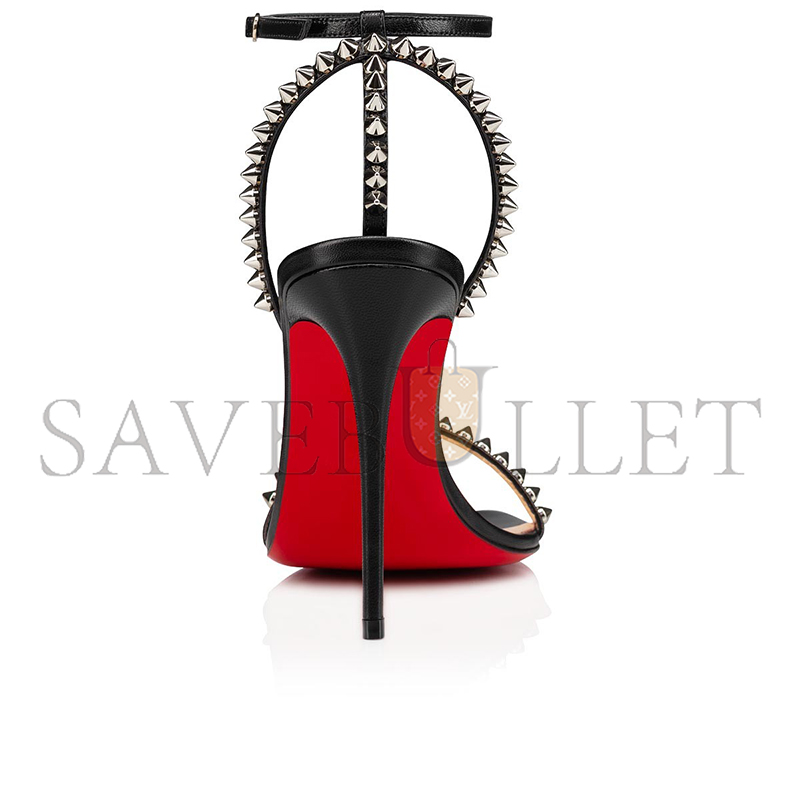 CHRISTIAN LOUBOUTIN SO ME 100 MM STRAPPY SANDALS-KID LEATHER AND SPIKES-BLACK-WOMEN 1200129BK65 CHRISTIAN LOUBOUTIN SO ME 100 MM STRAPPY SANDALS-KID LEATHER AND SPIKES-BLACK-WOMEN 1200129BK65
