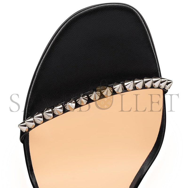 CHRISTIAN LOUBOUTIN SO ME 100 MM STRAPPY SANDALS-KID LEATHER AND SPIKES-BLACK-WOMEN 1200129BK65 CHRISTIAN LOUBOUTIN SO ME 100 MM STRAPPY SANDALS-KID LEATHER AND SPIKES-BLACK-WOMEN 1200129BK65
