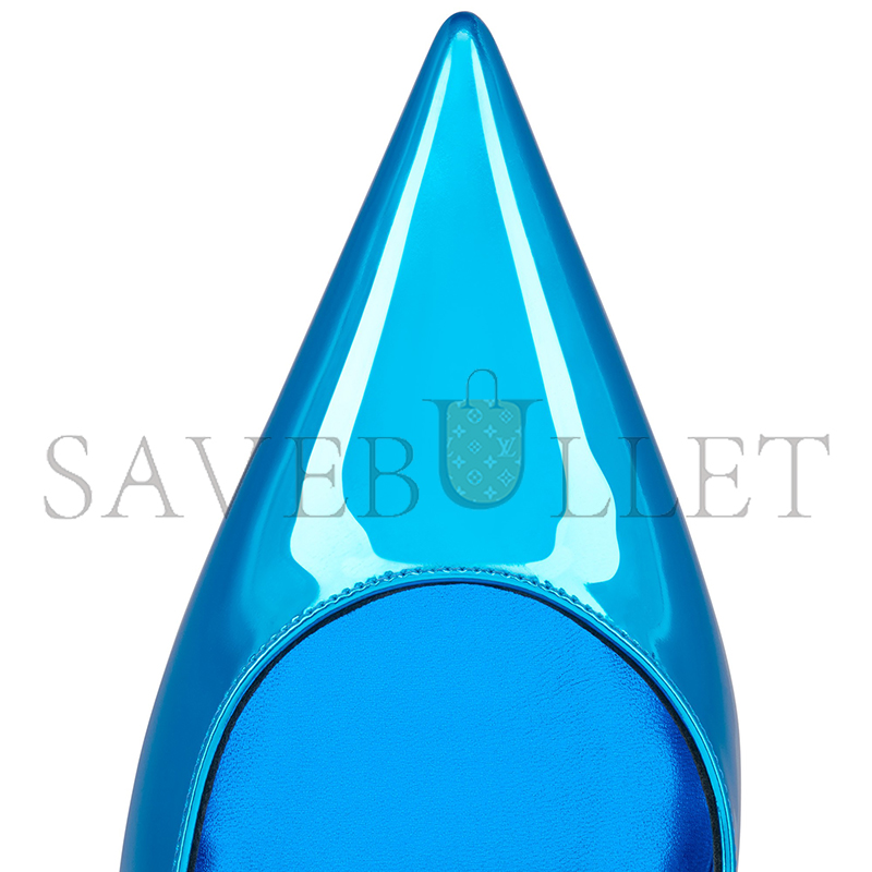 CHRISTIAN LOUBOUTIN MISS Z 100 MM PUMPS-LAMINATED CALF LEATHER-ACQUA-WOMEN 12506504306 CHRISTIAN LOUBOUTIN MISS Z 100 MM PUMPS-LAMINATED CALF LEATHER-ACQUA-WOMEN 12506504306