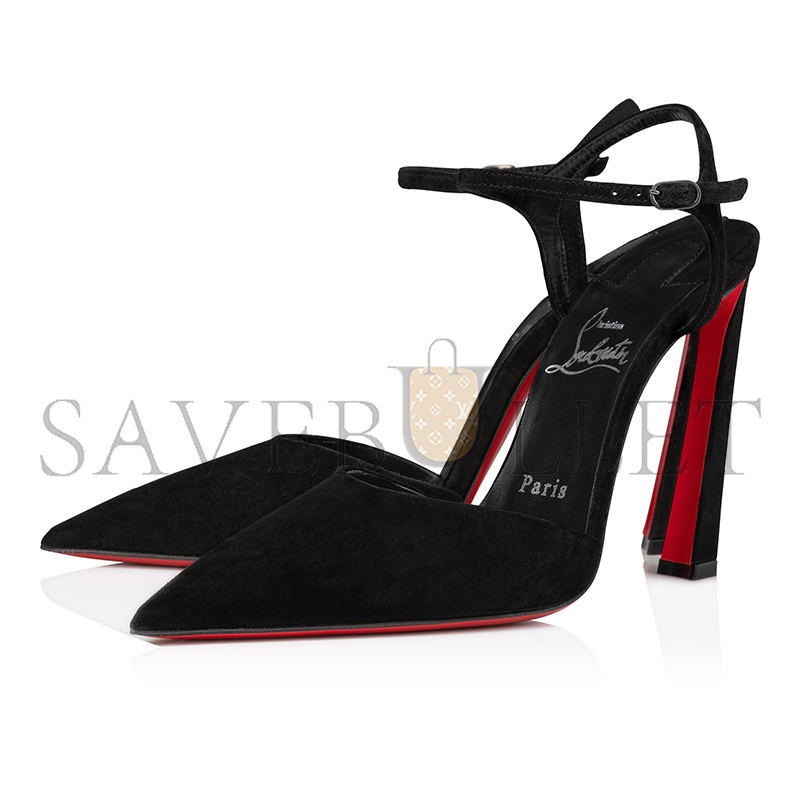 CHRISTIAN LOUBOUTIN CONDORA RIVIERA 100 MM PUMPS-VEAU VELOURS-BLACK-WOMEN 3240815B439 CHRISTIAN LOUBOUTIN CONDORA RIVIERA 100 MM PUMPS-VEAU VELOURS-BLACK-WOMEN 3240815B439