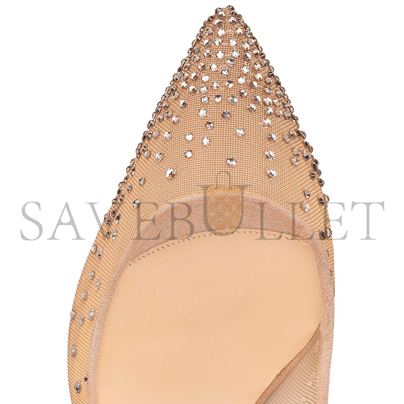 CHRISTIAN LOUBOUTIN FOLLIES STRASS 100 MM PUMPS-MESH, SUEDE CALF AND STRASS-LIGHT SILK-WOMEN 3180466F065 CHRISTIAN LOUBOUTIN FOLLIES STRASS 100 MM PUMPS-MESH, SUEDE CALF AND STRASS-LIGHT SILK-WOMEN 3180466F065