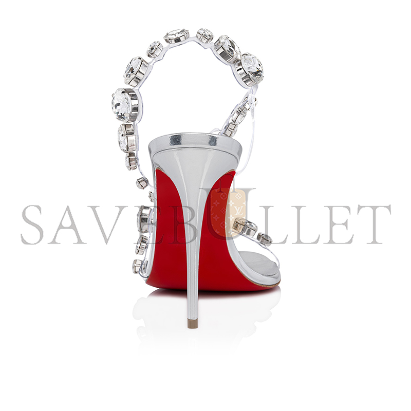 CHRISTIAN LOUBOUTIN ROSALIE JEWEL 100 MM SANDALS-TPU AND LAMINATED CALF LEATHER-CRYSTAL-WOMEN 1250147S338 CHRISTIAN LOUBOUTIN ROSALIE JEWEL 100 MM SANDALS-TPU AND LAMINATED CALF LEATHER-CRYSTAL-WOMEN 1250147S338