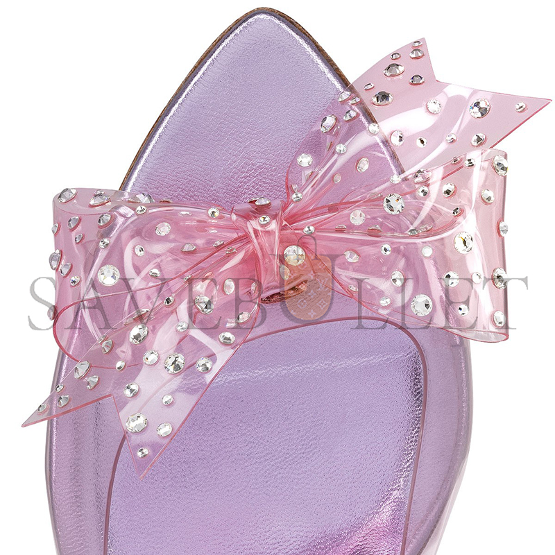 CHRISTIAN LOUBOUTIN AQUA STRASS 80MM MULES-PV, IRIDESCENT NAPPA LEATHER AND STRASS-PARME-WOMEN 12407926025 CHRISTIAN LOUBOUTIN AQUA STRASS 80MM MULES-PV, IRIDESCENT NAPPA LEATHER AND STRASS-PARME-WOMEN 12407926025