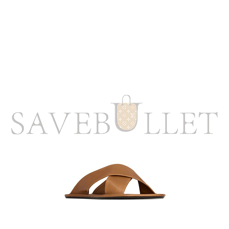 YSL CARLYLE SLIDES IN SMOOTH LEATHER 825283AADF02526 YSL CARLYLE SLIDES IN SMOOTH LEATHER 825283AADF02526