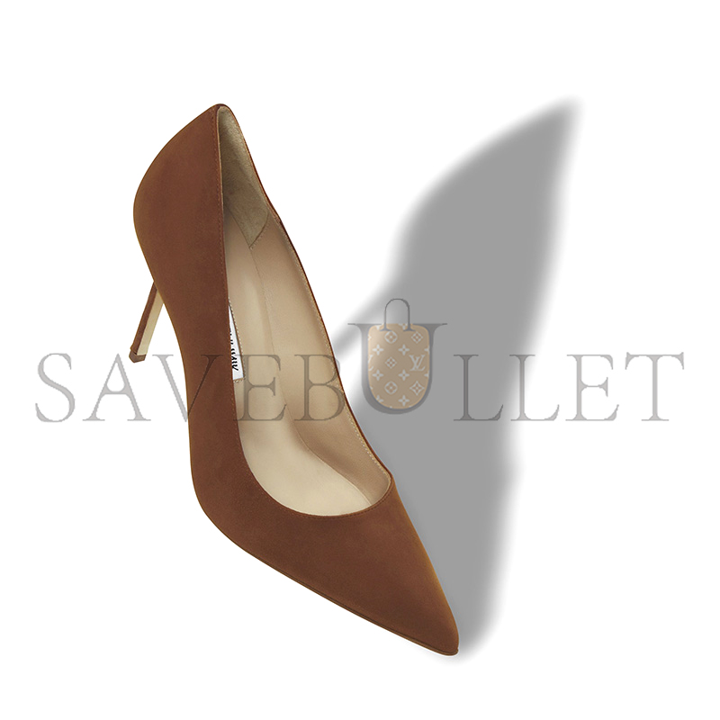 MANOLO BLAHNIK BB 90 BROWN SUEDE POINTED TOE PUMPS 9XX-0416-0012 MANOLO BLAHNIK BB 90 BROWN SUEDE POINTED TOE PUMPS 9XX-0416-0012