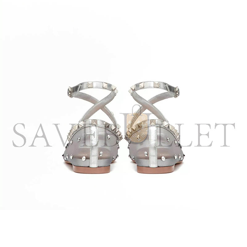 VALENTINO ROCKSTUD MESH BALLERINA WITH CRYSTALS 5W2S0HB6UQX_KSP VALENTINO ROCKSTUD MESH BALLERINA WITH CRYSTALS 5W2S0HB6UQX_KSP