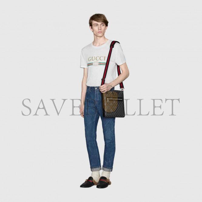 GUCCI GG BLACK MESSENGER 474137 (28.5*27*5cm) GUCCI GG BLACK MESSENGER 474137 (28.5*27*5cm)